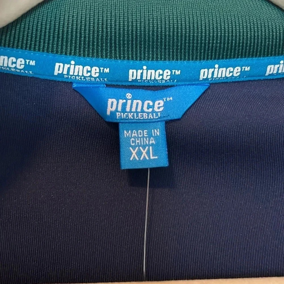 NWT Prince Men’s Pickleball Front Full Zip Warm-up Jacket Size XXL Navy White - Picture 5 of 8